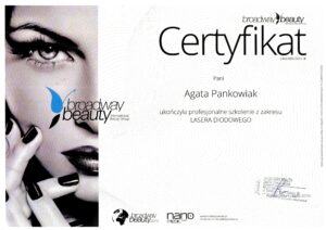 Certyfikat szkolenie z zakresu Lasera Diodowego